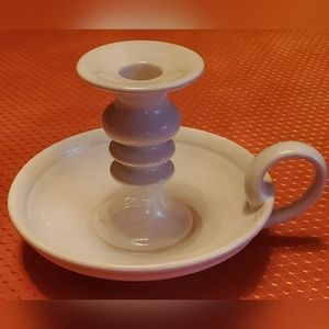 Vintage Large, Heavy, Pottery Candle Holder